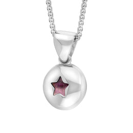 Sterling Silver Blue John Star Disc Necklace