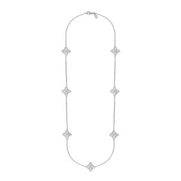 Sterling-Silver-White-Mop-Bloom-Long-Marquise-Flower-Necklace-N1157-1