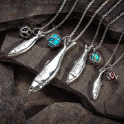 Sterling Silver Amber Emma Stothard Silver Darling 6mm Float Charm Necklace, P3584.