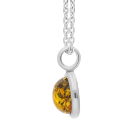 Sterling Silver Baltic Amber 13mm Round Pendant, P215_3