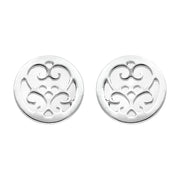 Sterling Silver Bauxite Flore Filigree Stud Earrings, E1782