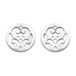 Sterling Silver Bauxite Flore Filigree Stud Earrings, E1782