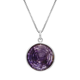 Sterling Silver Blue John Chatsworth Open Round Maze Necklace, P3669_3