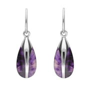 Sterling Silver Blue John Pear Drop Two Piece Set P2714 and E2016