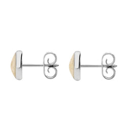 Sterling Silver Coquina 6mm Classic Medium Round Stud Earrings, E003