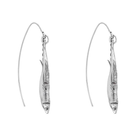 Sterling Silver Emma Stothard Silver Darling Double Drop Hook Earrings, E2581_2