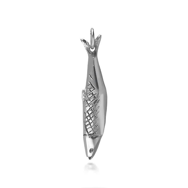 Sterling Silver Emma Stothard Silver Darling Petite Fish Charm, G965.
