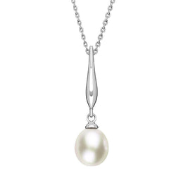 Sterling Silver Freshwater Pearl Drop Necklace, P1817C.