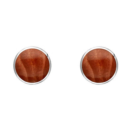 Sterling Silver Jasper 5mm Classic Small Round Stud Earrings, E002