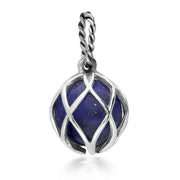 Sterling Silver Lapis Lazuli Emma Stothard Silver Darling 10mm Float Charm, G971.