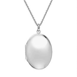 Sterling Silver Large Oval Keepsake Locket P2632