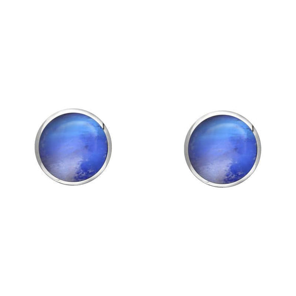 Sterling Silver Moonstone 4mm Classic Small Round Stud Earrings, E001