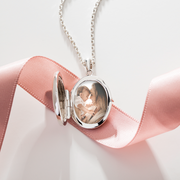 Sterling Silver Oval Keepsake Locket, P3540.