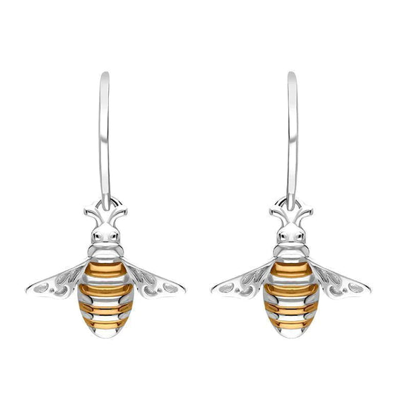 Sterling Silver Rose Gold Plated Large Bee Two Piece Set, S216_4