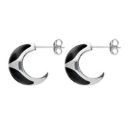 Sterling Silver Whitby Jet Cross Ball Two Piece Set