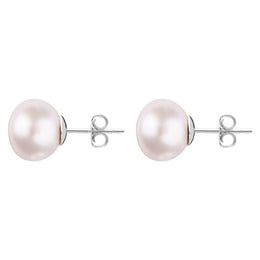 Sterling Silver 10mm Pink Freshwater Pearl Stud Earrings E630
