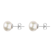 Sterling Silver 6mm White Freshwater Pearl Stud Earrings E623