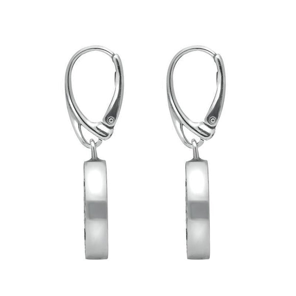 Sterling Silver Amber Round Large Tree of Life Leaves Drop Earrings E2427