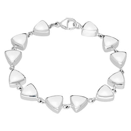 Sterling Silver Bauxite Curved Triangle Bracelet, B244