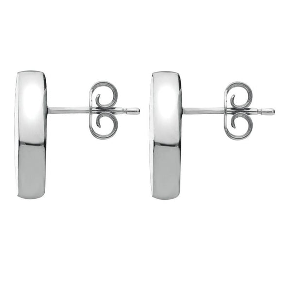 Sterling Silver Bauxite Dinky Diamond Shaped Stud Earrings E282