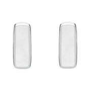 Sterling Silver Bauxite Dinky Oblong Stud Earrings E284