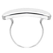 Sterling Silver Bauxite Lineaire Long Oval Ring R1005_2