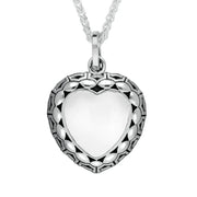 Sterling Silver Bauxite Oxidised Heart Necklace P2557