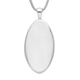 Sterling Silver Bauxite Pointed Oval Necklace P079