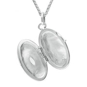 Sterling Silver Bauxite Rope Edge Oval Locket P2089