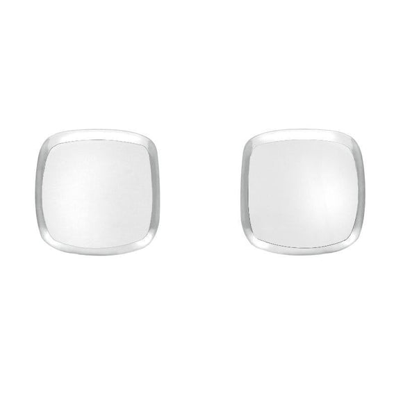 Sterling Silver Bauxite Small Dinky Cushion Stud Earrings E335