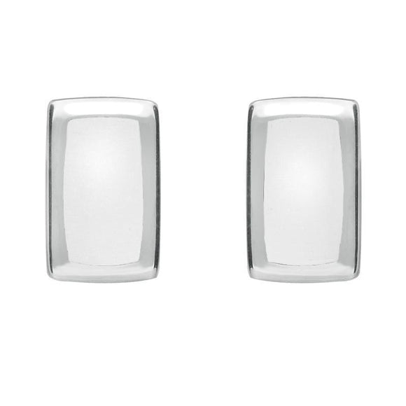 Sterling Silver Bauxite Small Oblong Stud Earrings E786