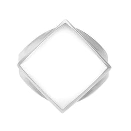 Sterling Silver Bauxite Small Rhombus Ring. R606.
