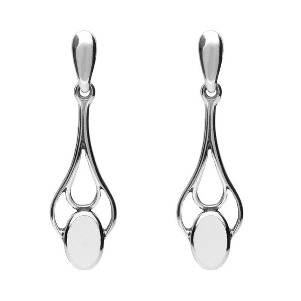 Sterling Silver Bauxite Spoon Drop Earrings