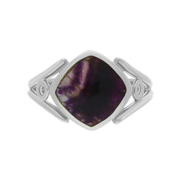 Sterling Silver Blue John Cushion Cut Ring R1246