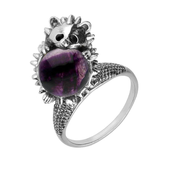 Sterling Silver Blue John Medium Hedgehog Ring