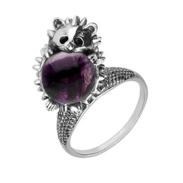 Sterling Silver Blue John Medium Hedgehog Ring