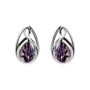 Sterling Silver Blue John Pear Shaped Celtic Four Piece Set. S001 