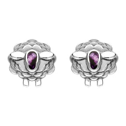 Sterling Silver Blue John Sheep Stud Earrings E2530