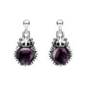 Sterling Silver Blue John Tiny Hedgehog Drop Earrings, E2428