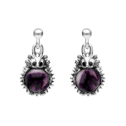 Sterling Silver Blue John Tiny Hedgehog Drop Earrings, E2428
