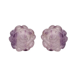 Sterling Silver Blue John Tuberose Rose Stud Earrings, E2151.