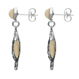 Sterling Silver Coquina Seahorse Drop Earrings E1780