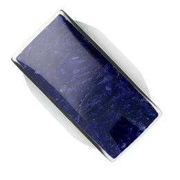 Sterling Silver Sodalite Large Oblong Ring, R064