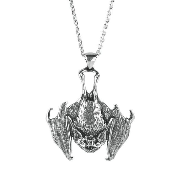 Sterling Silver Vampire Bat Necklace. P120
