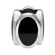 Sterling Silver Whitby Four Stone Oval Charm. G506.