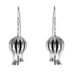 Sterling Silver Whitby Jet Enlighten Drop Earrings E1508