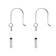 Sterling Silver Whitby Jet Round Tree Drop Earrings, E2429