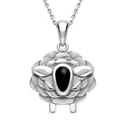Sterling Silver Whitby Jet Sheep Necklace P3508