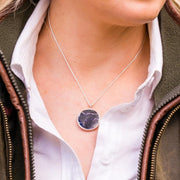 Chatsworth Renewed Sterling Silver Blue John Double Sided Necklace, P3227.