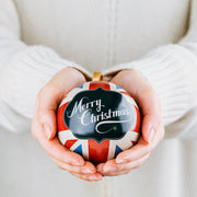 Christmas Wishes Union Jack Gift Presentation Bauble, BBL2